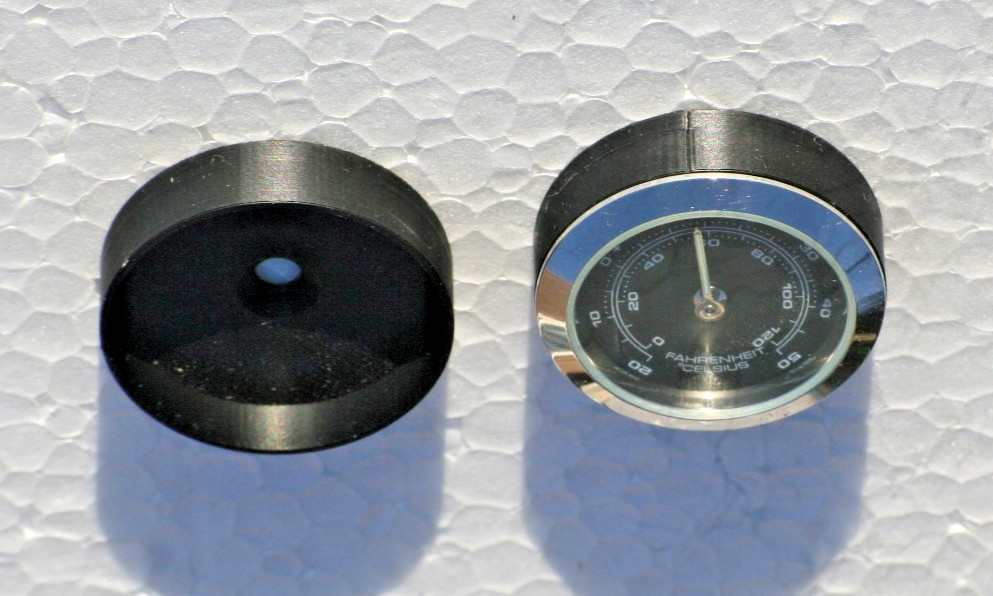 CAR DASHBOARD Thermometer TRADITIONAL STYLE WITH BLACK SURFACE MOUNT