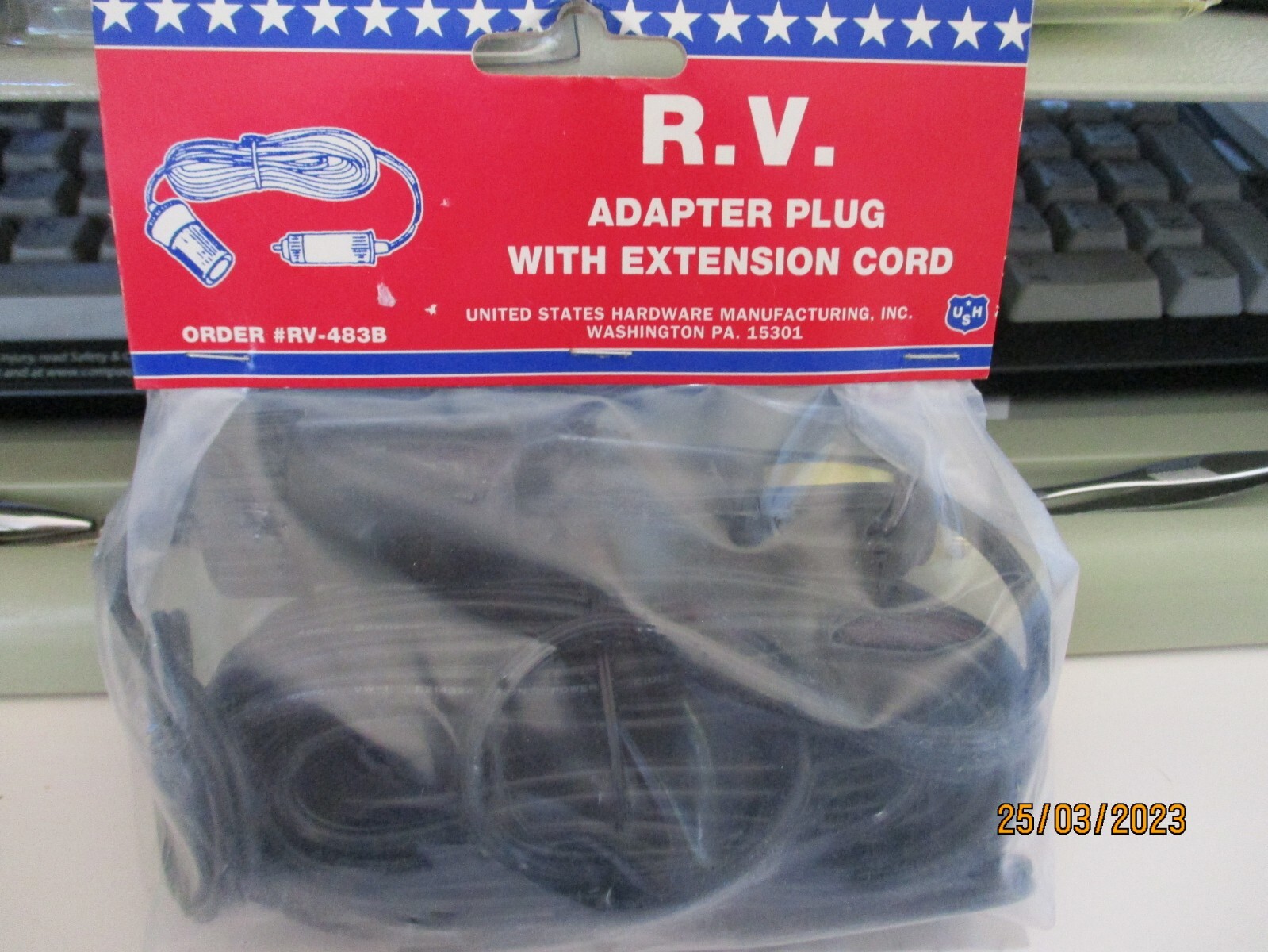 RV Adapter Plug 25ft Extension Cord United States Hardware RV-483B New