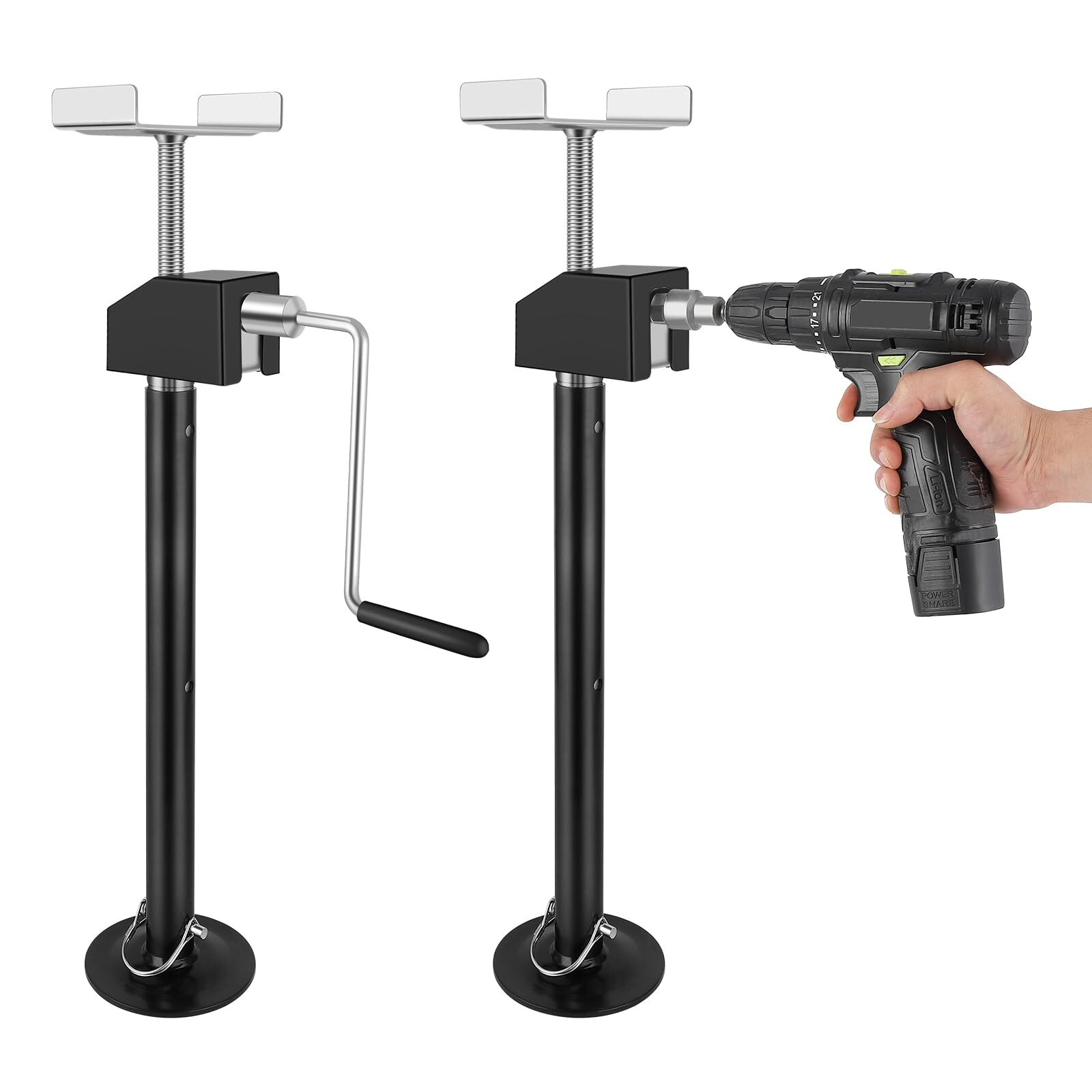 2PC RV Slide Out Support Jacks – Heavy-Duty Steel RV Jack, 5,000 Lbs Capacity