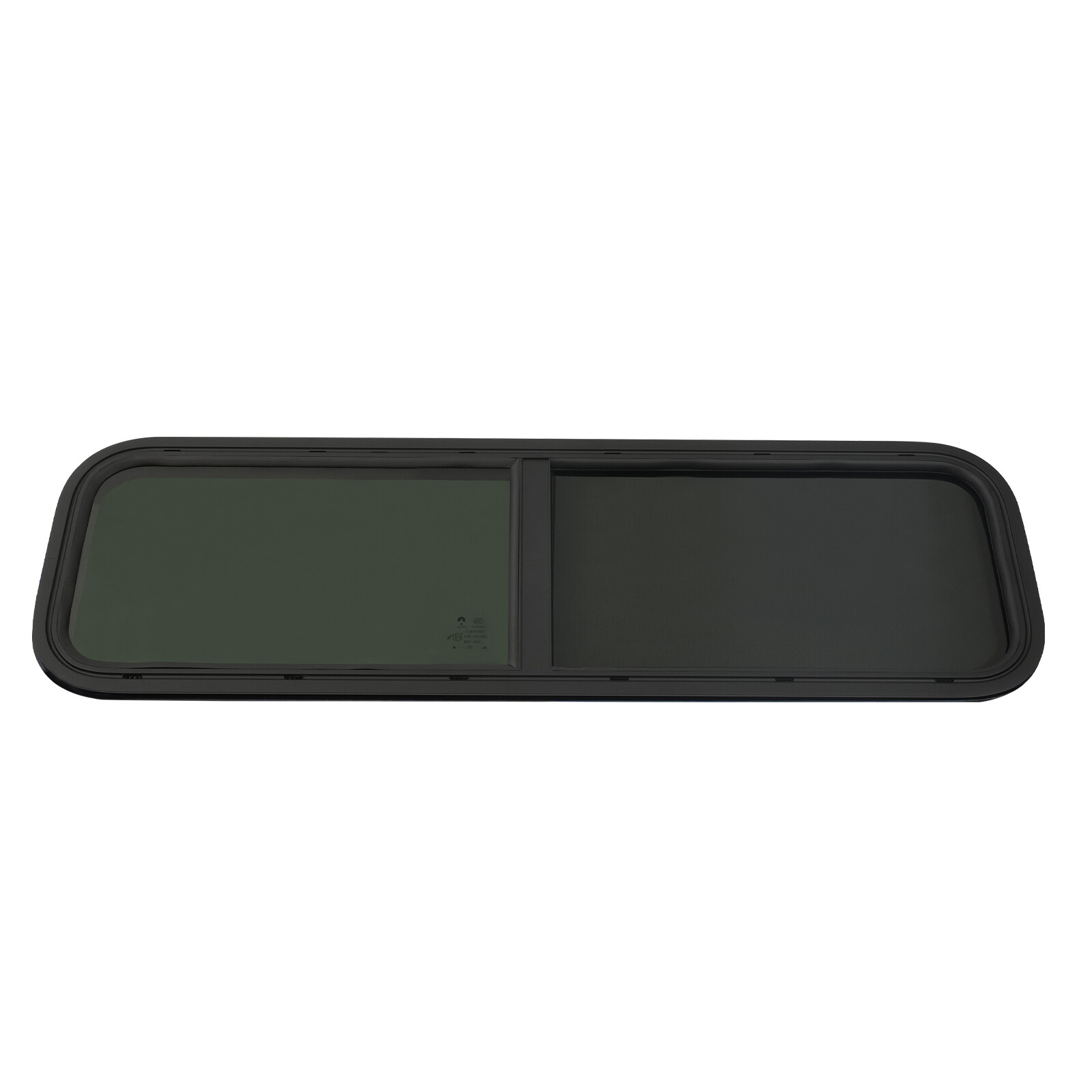 RV Teardrop Window 42 X 12 Horizontal Sliding Replacement Glass With Trim