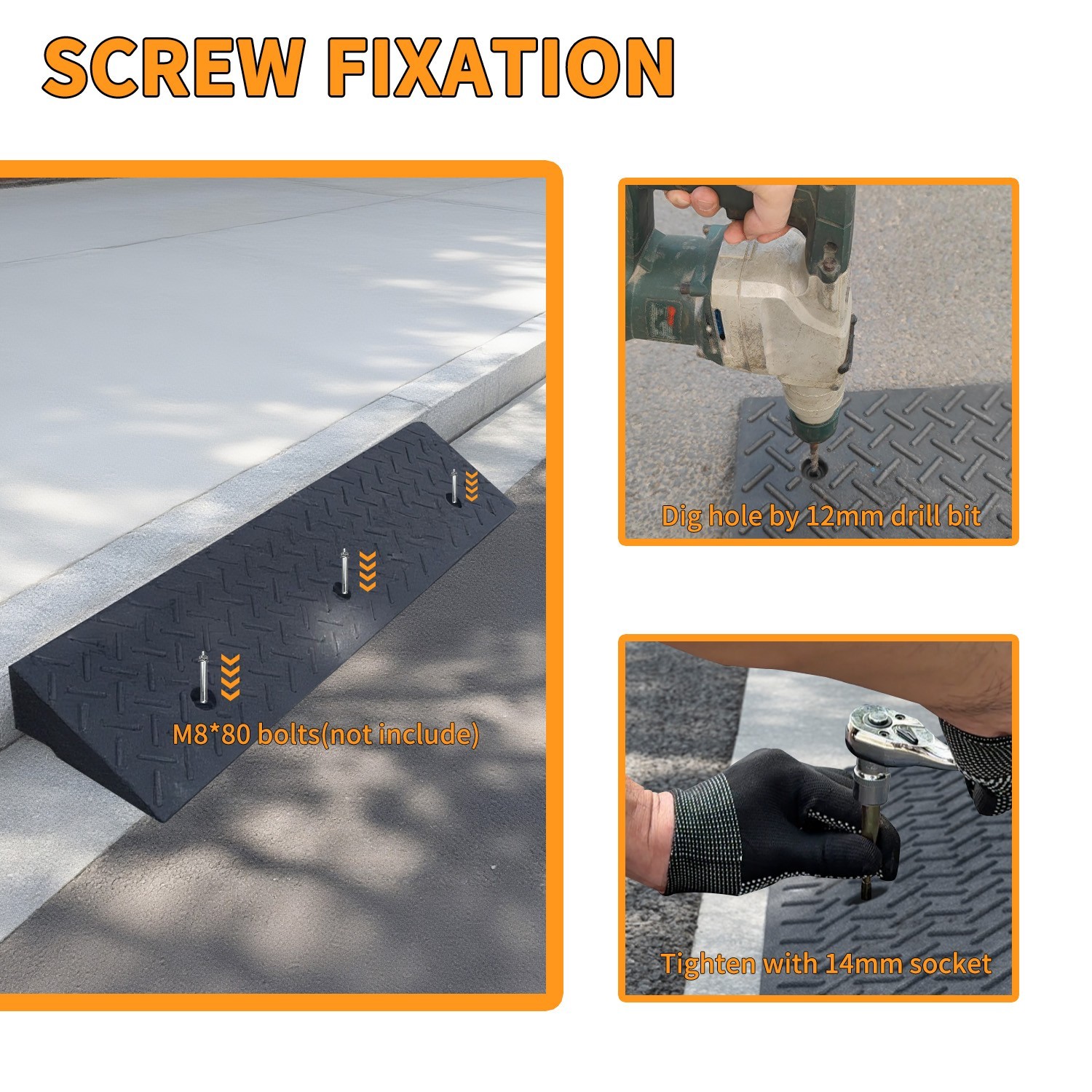 Curb Ramp 2.8″ Rise Rubber Curb Ramps for Driveway Curb Ramps for Sidewalks