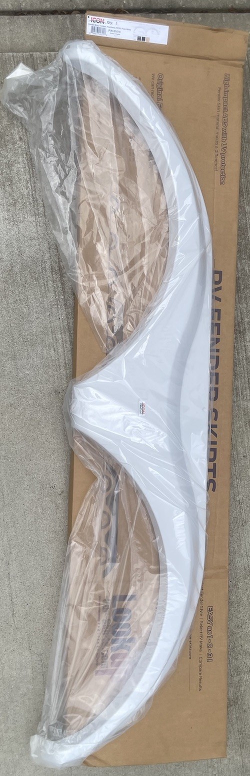 Icon 01615 FS763 Replacement Tandem Axle Fender Skirt -Heartland RVs Polar White