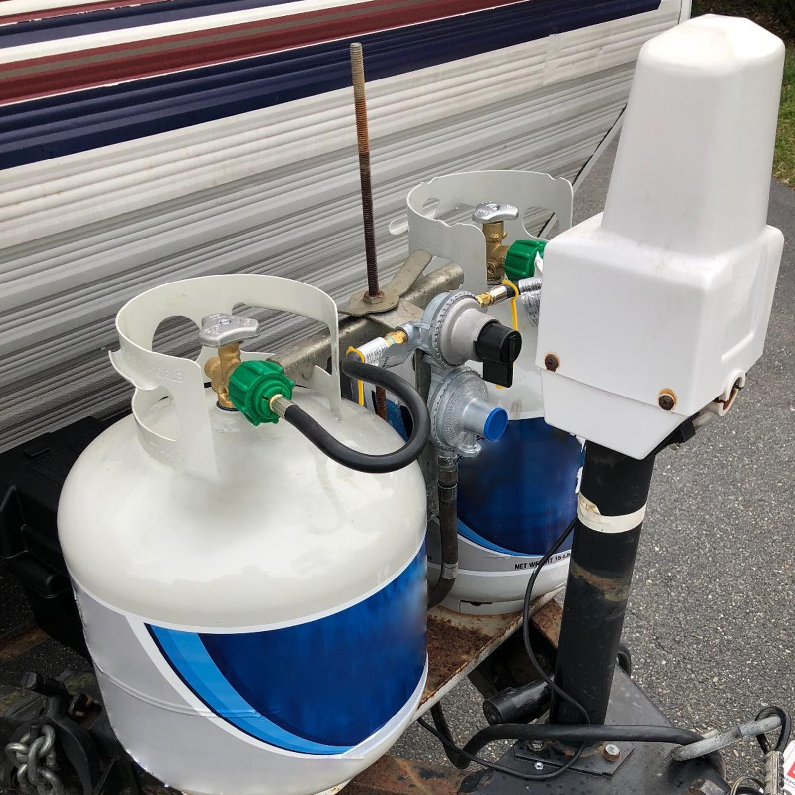 2 Pack 15″ RV Propane Hose QCC1 Type1 to 1/4″ Male Flare Camper BBQ Gas Line