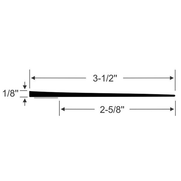 Steele Rubber Products 90-3408-265 3-1/2Â Flat Blade Wiper Seal 15 ft Strip