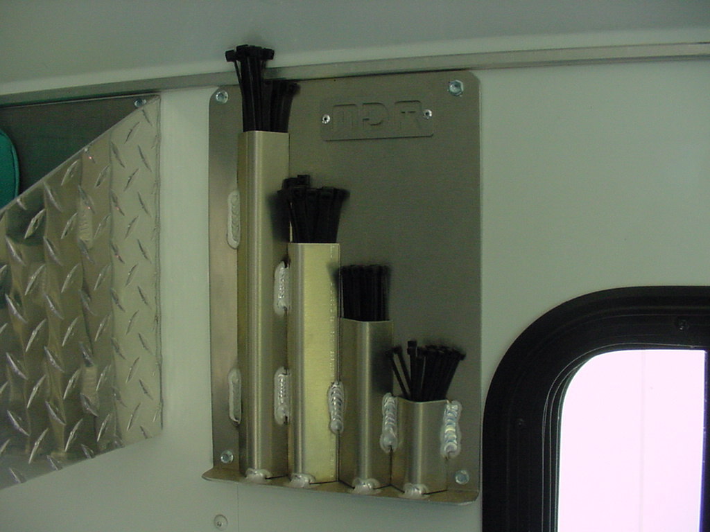 Aluminum organizer Zip Tie holder storage garage shop race trailer accessories