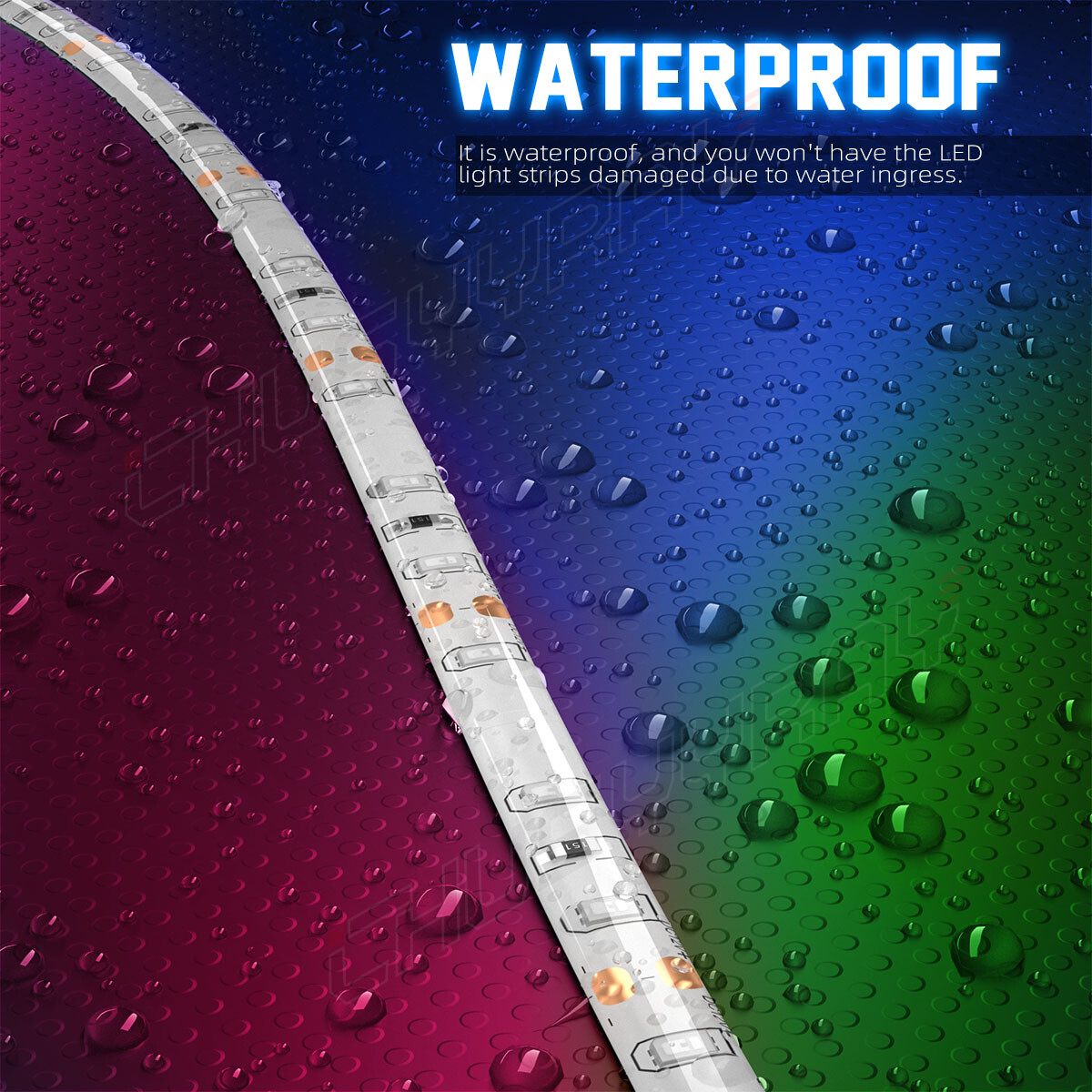 6000K RGB Waterproof RV Exterior Awning Strip Lights, RV Outdoor Lights16.4 FT