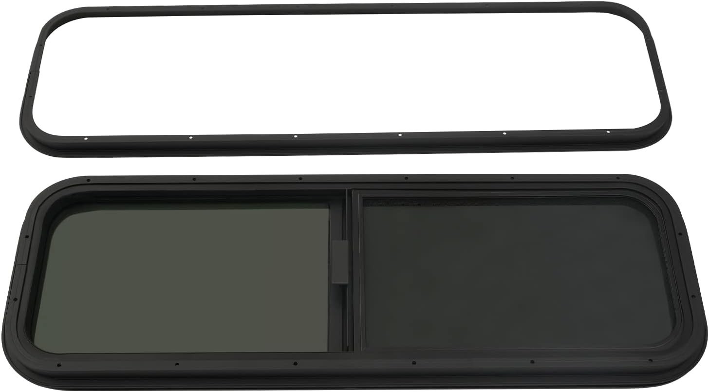 42“ W X 12“ Horizontal Sliding RV Window Replacement for Cargo Horse Trailer
