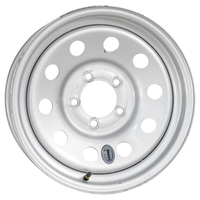 15×6 Trailer Wheel 5 lug on 4.5 Bolt Pattern Silver Modular Trailer Rim
