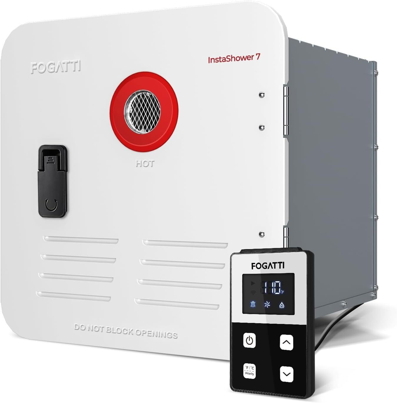 FOGATTI Tankless RV Water Heater 15×15 in Propane Gas 48,000BTU with Controller