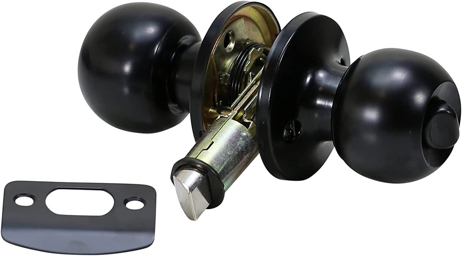 Lockset for RV – Style 2 – Ball Shape – (Privacy | Matte Black)