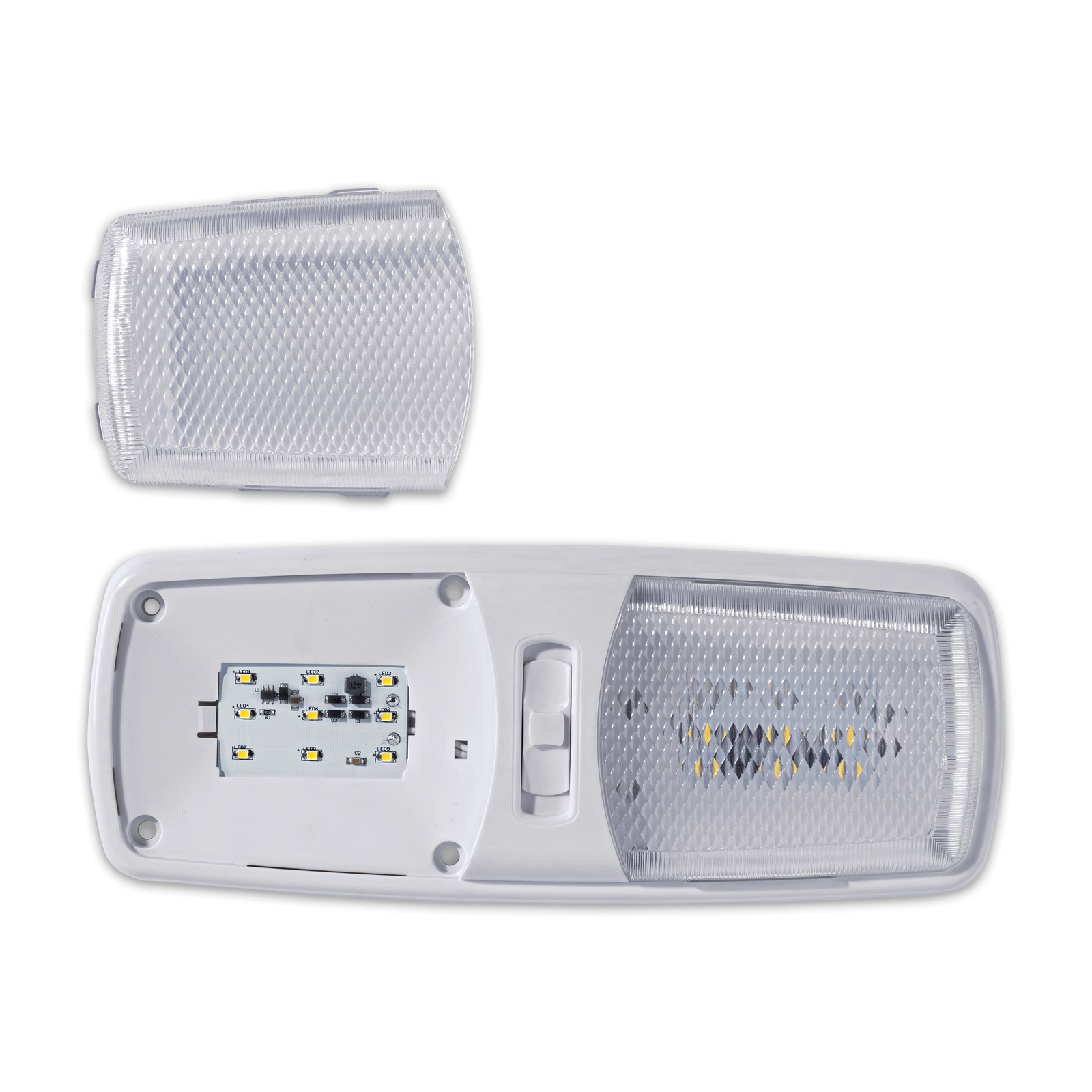 5x Leisure LED RV Interior Led Ceiling Light Boat Camper Trailer double Dome 12V