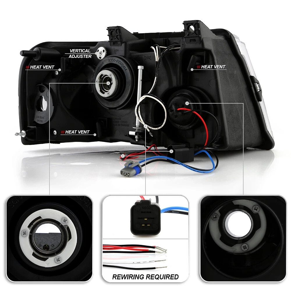 THOR ACE 2011 2012 2013 2014 2015 PAIR PROJECTOR HEADLIGHTS HEAD LAMPS LIGHTS RV