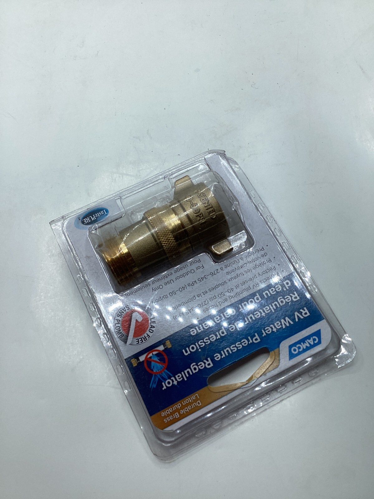 Camco RV Brass Water Pressure Regulator Protects RV Plumbing 40055 40-50 PSI