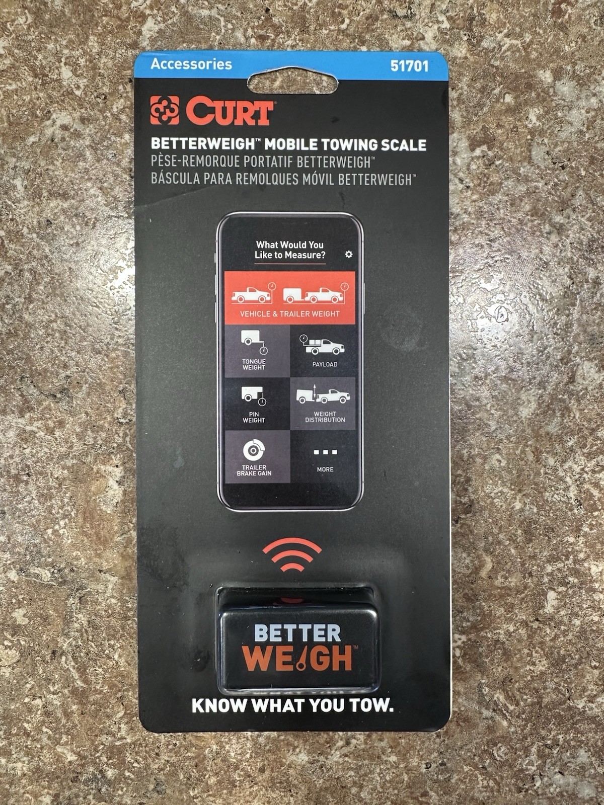 CURT 51701 72-2631 BETTERWEIGH MOBILE TOWING SCALE TRUCK TRAILER TONGUE WEIGHT