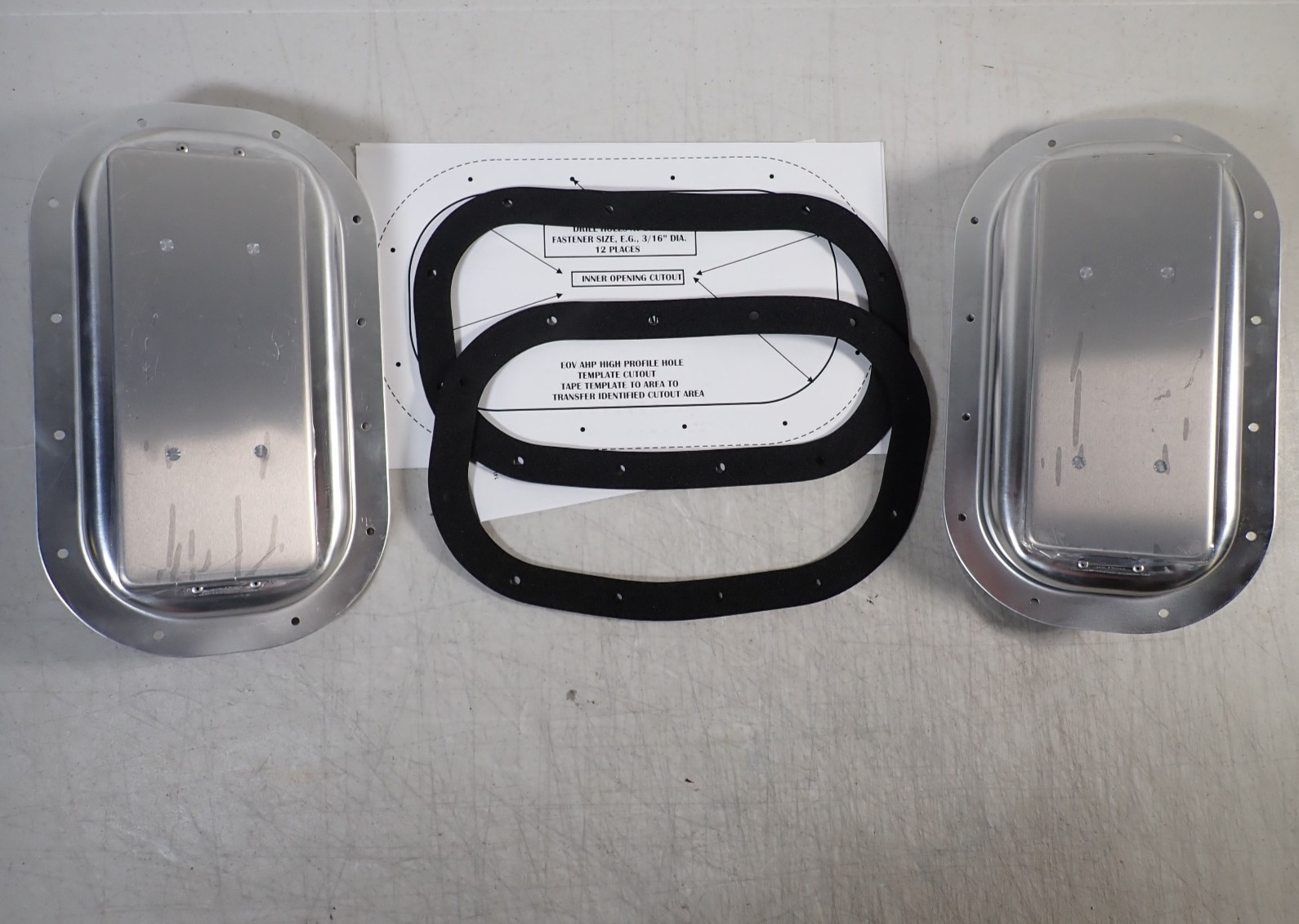 Trailer Roof Vent 1 Pair High Profile Aluminum Popup w/ Gaskets