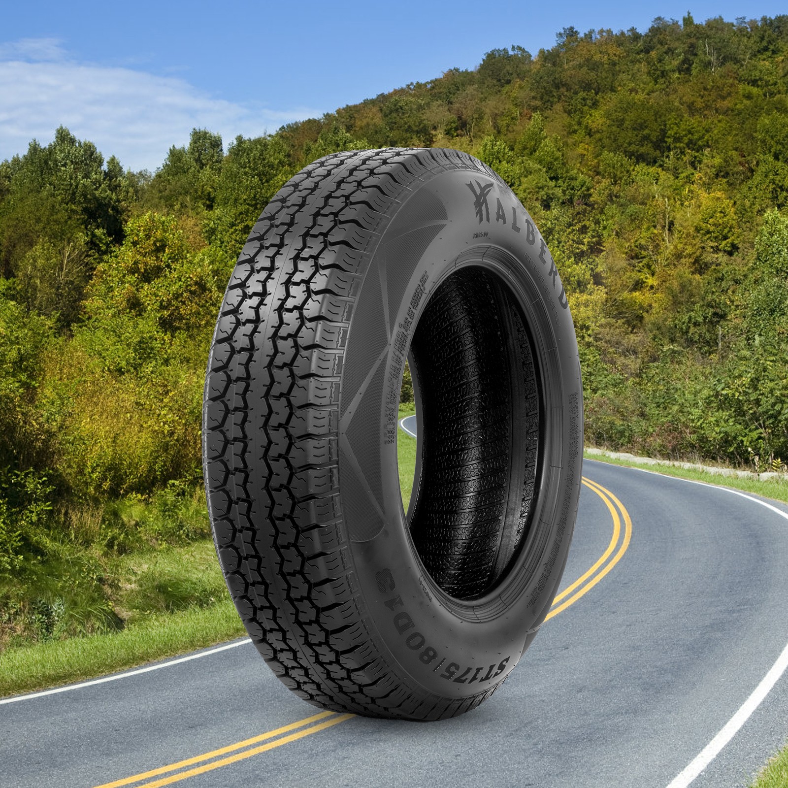 ST175/80D13 Trailer Tires 6Ply Load Range C 175 80 13 Heavy Duty Replacement 6PR