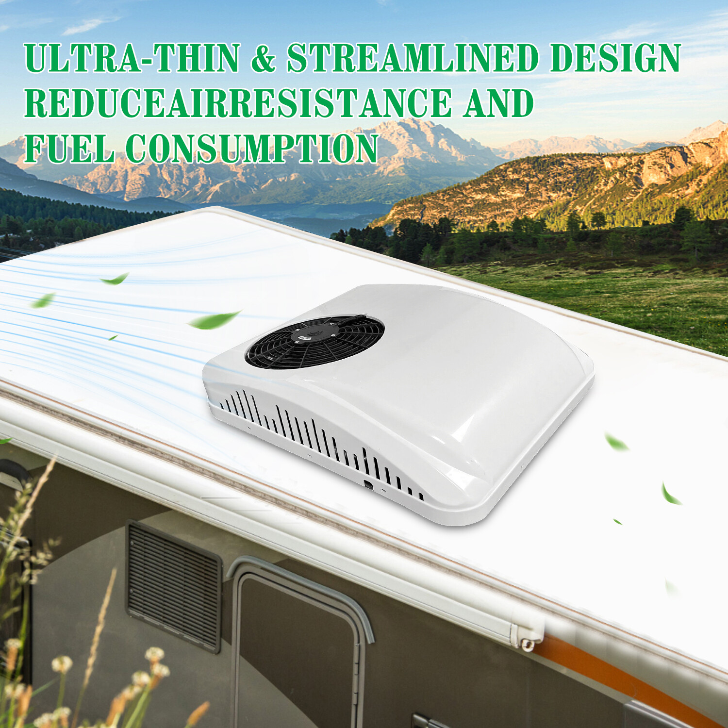 13500BTU 12V DC Air Conditioner RV Rooftop Truck A/C Unit Cooling & Heat 2 in 1