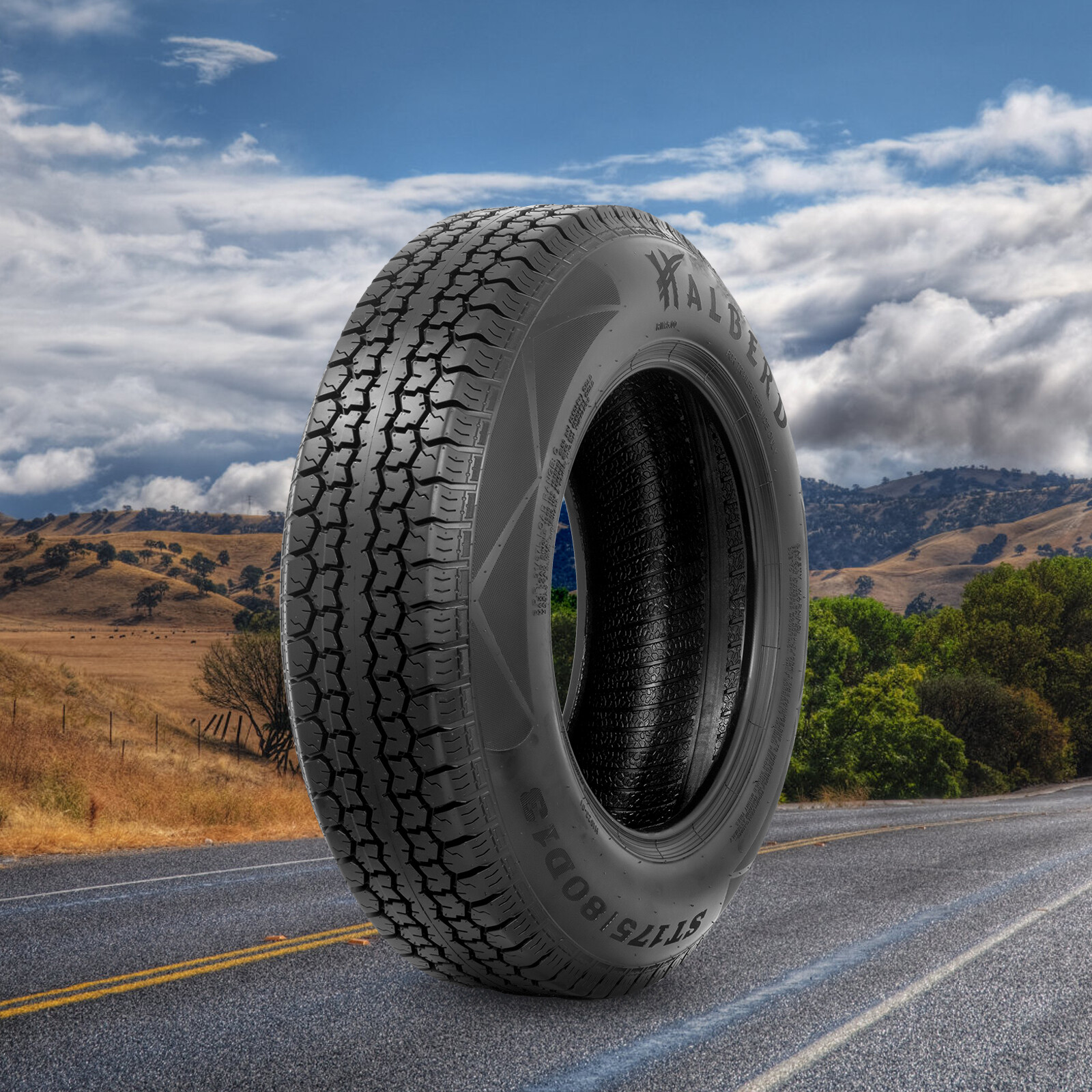 ST175/80D13 Boat Trailer Tires 6Ply 175 80 13 Load Range C Heavy Duty Tubeless