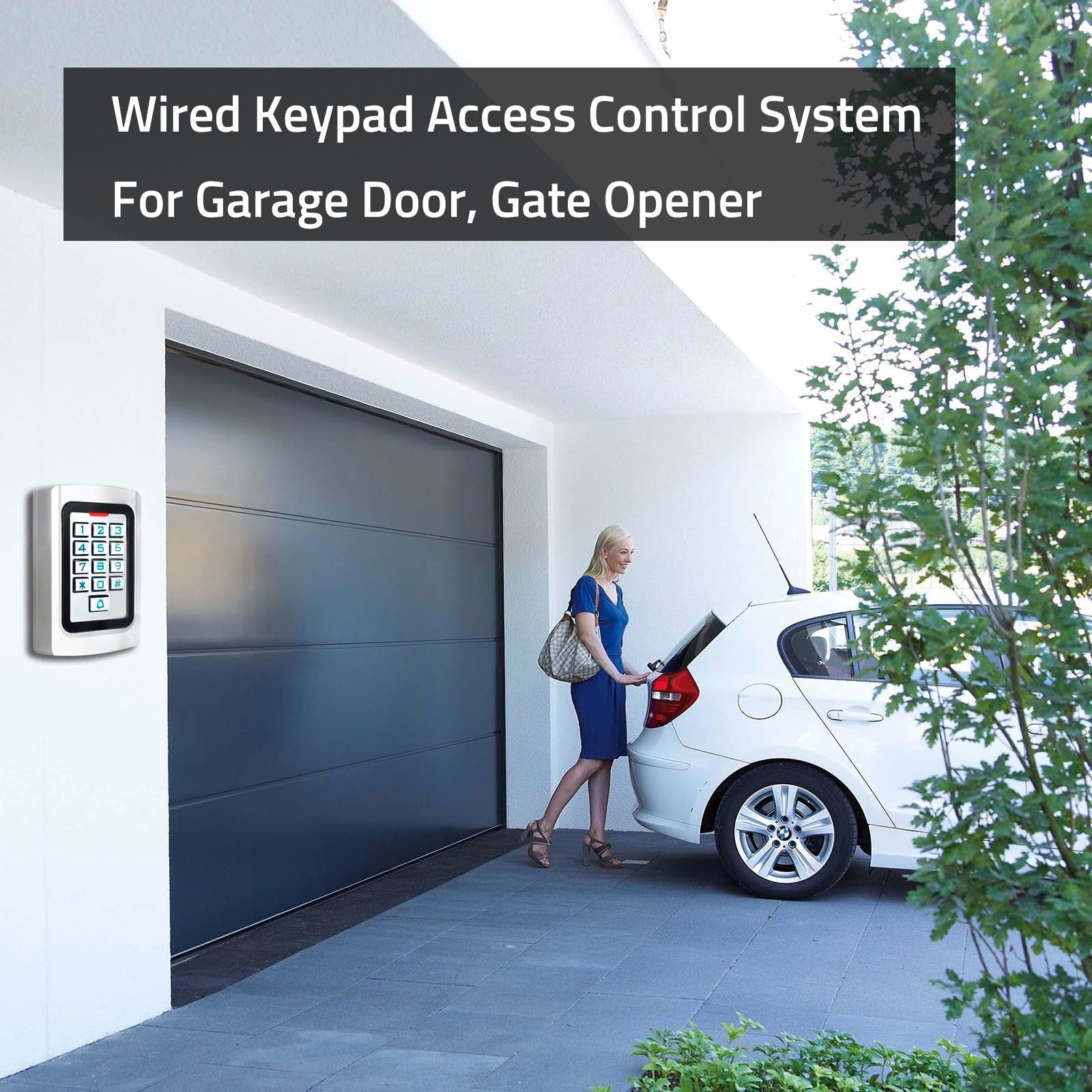 Universal Wired Keypad Access Control – PIN Code & ID Card, Waterproof, 2000 Use