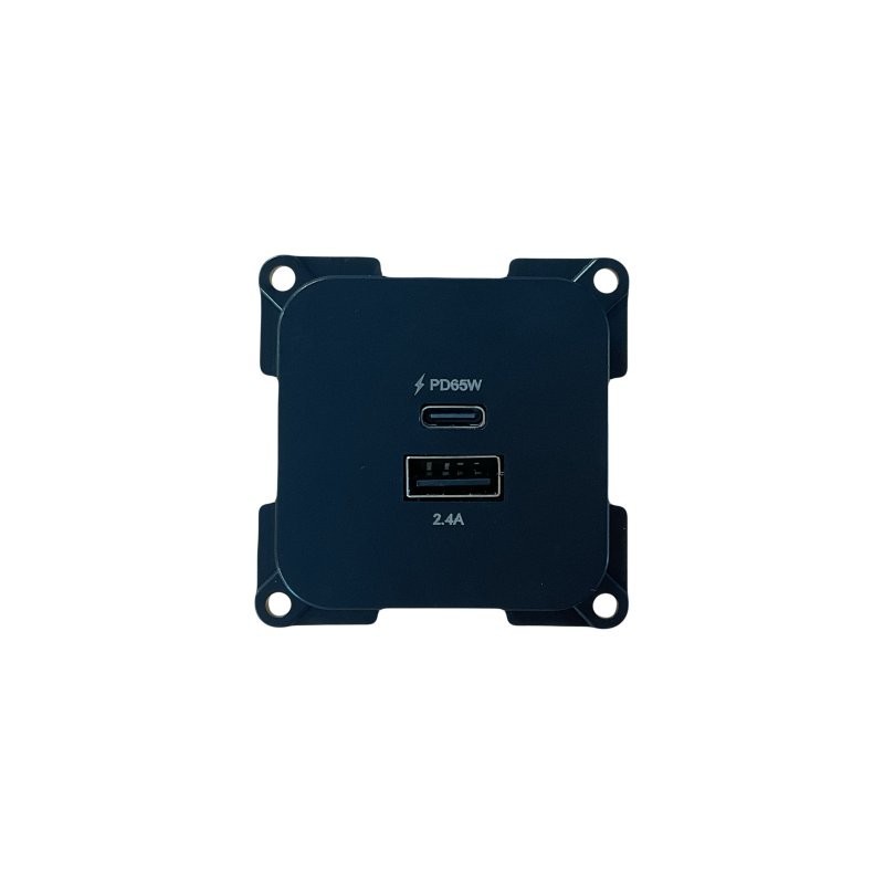 C-Line Twin USB A C Socket 2.4A 65W CBE Black Caravan Motorhome Boat – PO421