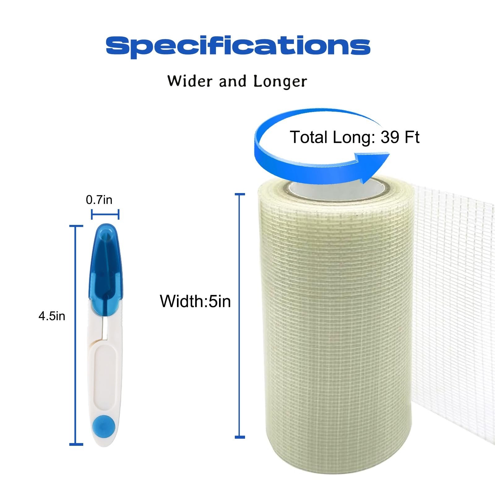 Heavy Duty Waterproof RV Awning Repair Tape Kit – 5″ x 39FT Tear Patch for Tarp,