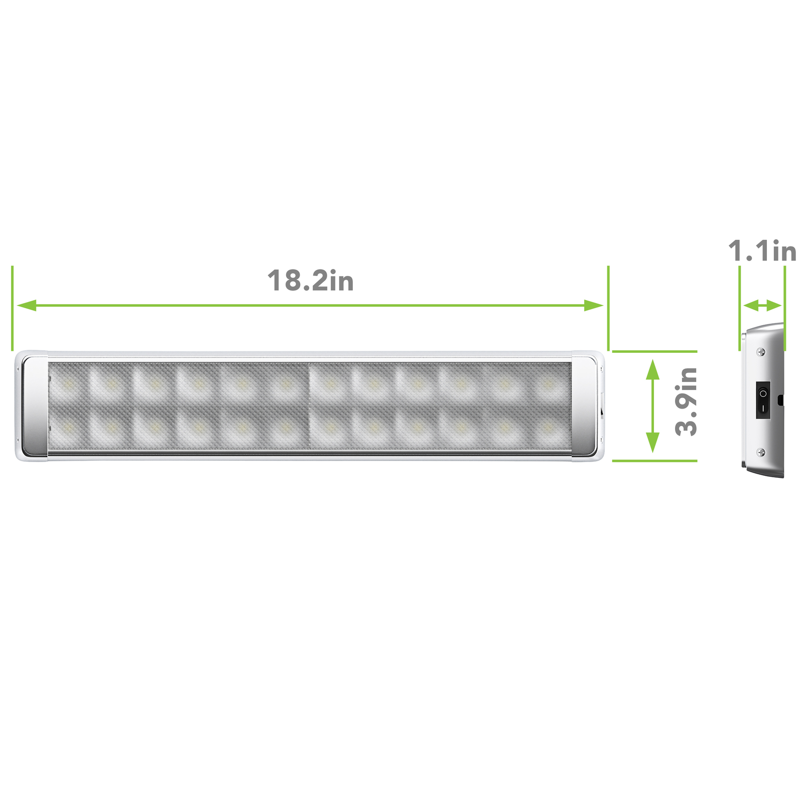 18.2″ RV LED Interior Ceiling Dome Light 12V W ON/Off Switch Camper 2400LM
