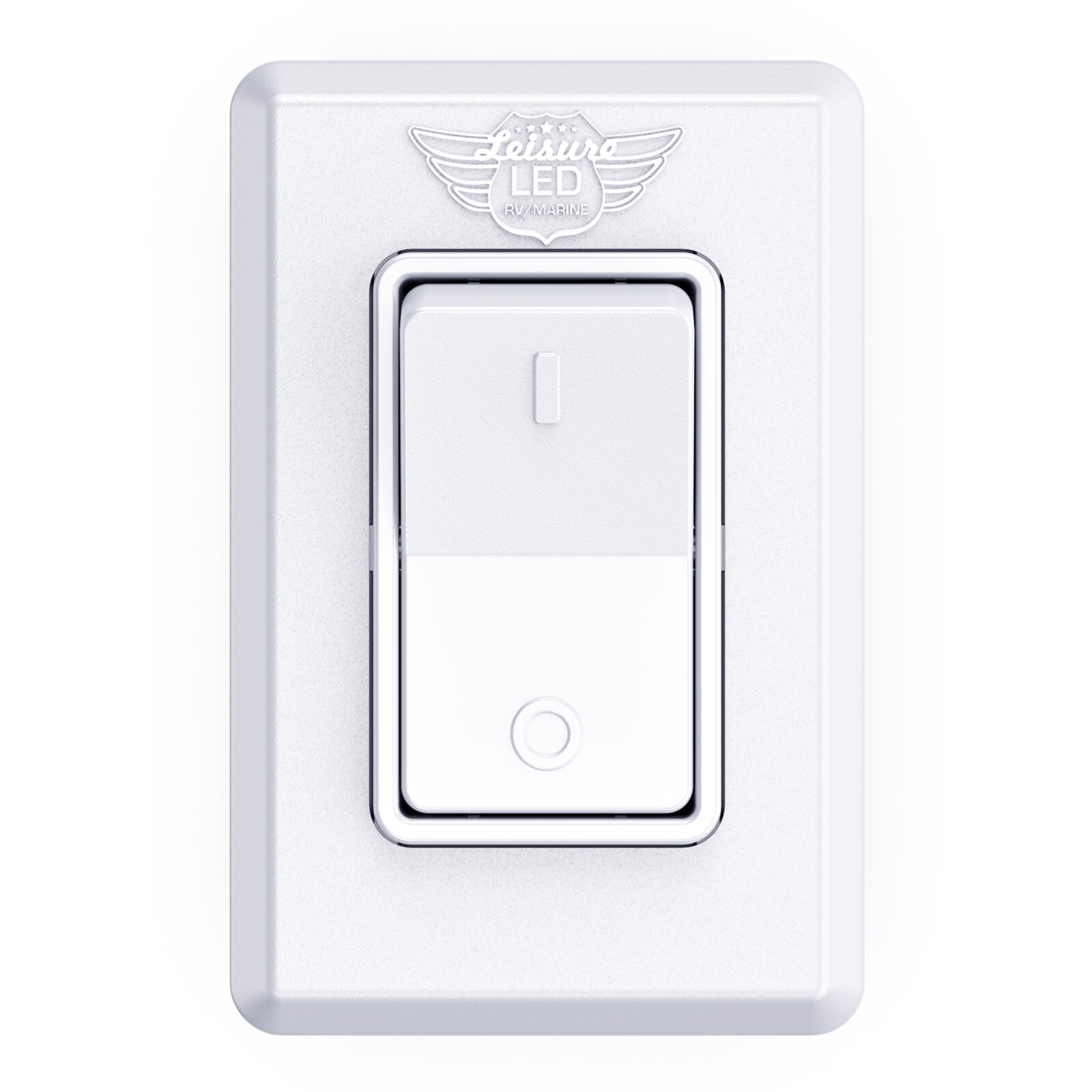 Single 1 Gang On-Off 12V White Light Switch -RV Camper Trailer Marine Boat 12 V