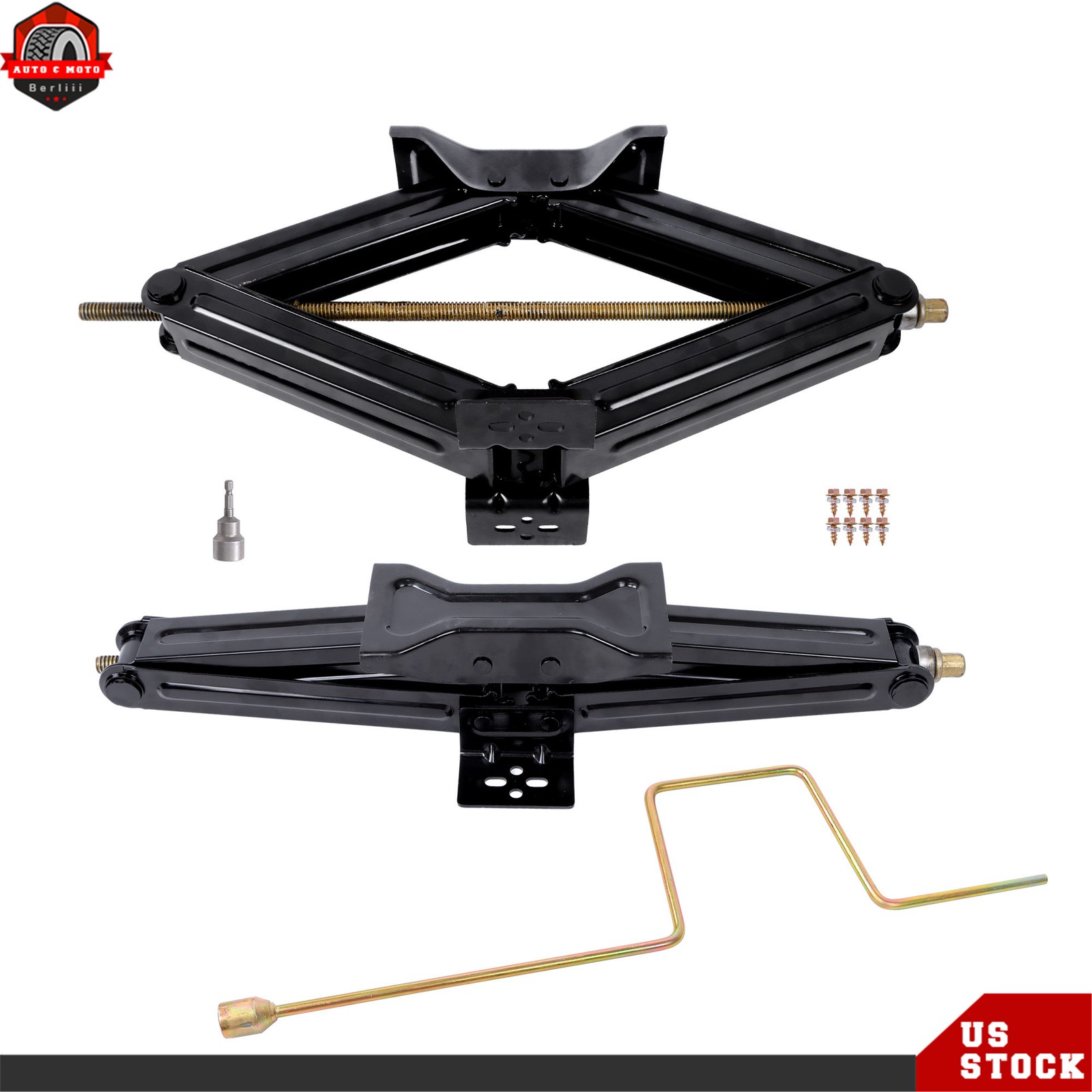 6600lbs 24″ RV Camper Trailer Stabilizer Leveling RV Scissor Jack Kit 2PCS
