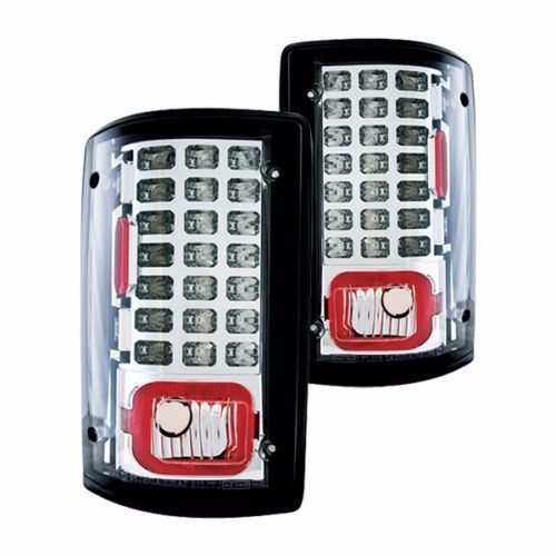 REXHALL VISION 2000 2001 2003 CHROME LED TAIL LIGHT TAILLIGHT REAR LAMPS PAIR RV