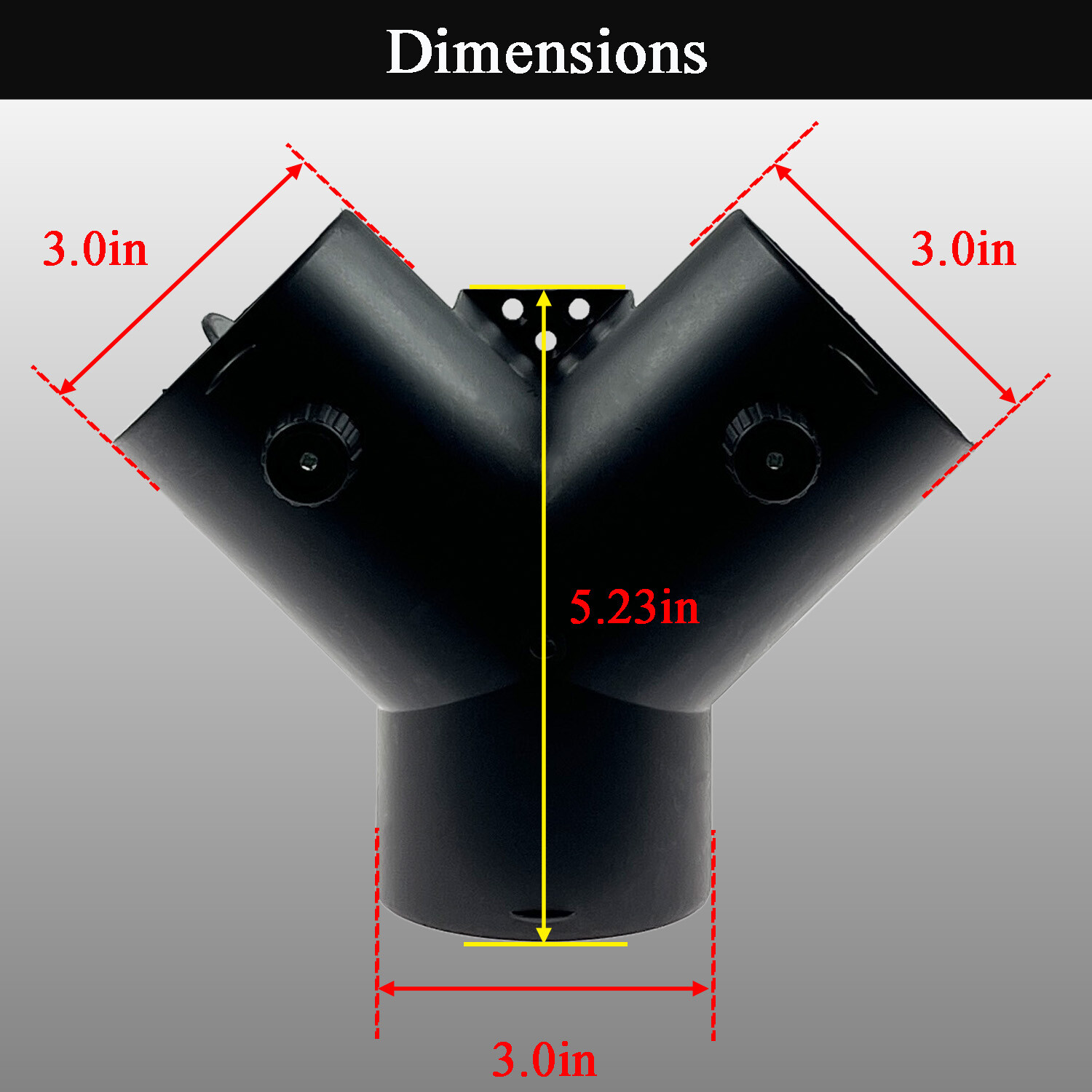 75mm Dual Flap Valve Y-Type 3-Outlet Connector Splitter Fit For Webasto Heater