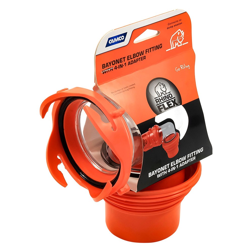 Camco RhinoFLEX Clear/Red Elbow & Adapter