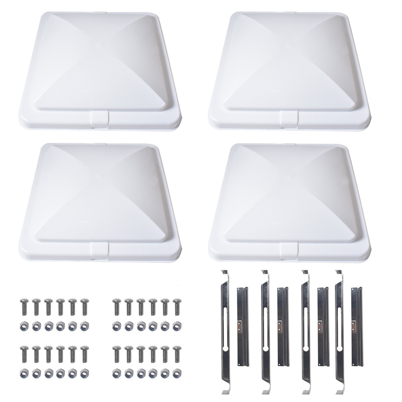 4 Pack 14″X14″ RV Replacement Roof Vent Cover White Camper (Trailer) Vent Cover