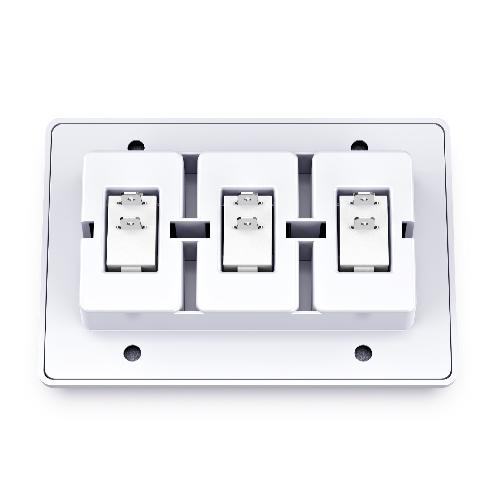 Single 3 Gang On-OFF 12V White Light Switch – RV Camper Trailer Marine Boat 12 V
