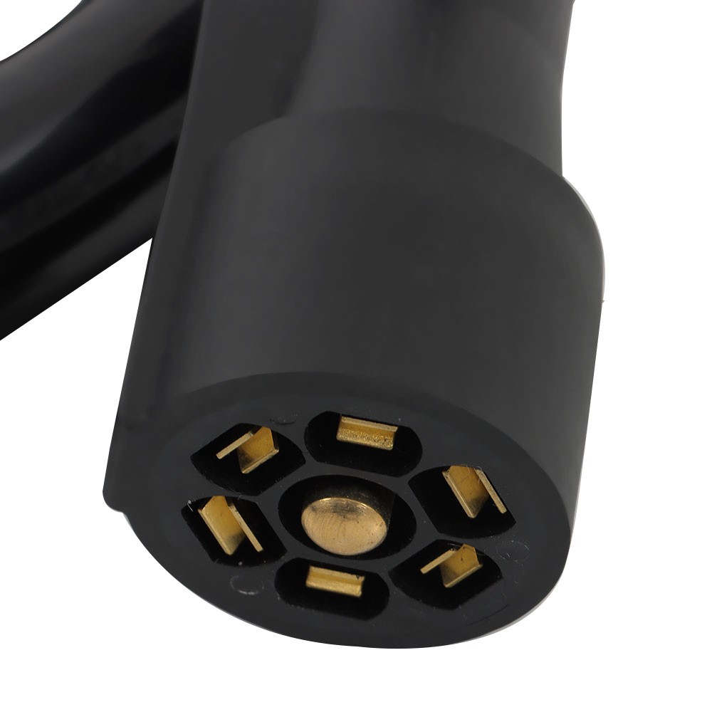 For 6FT RV Trailer 7 Way Trailer Cable with 7 Pin Plug and 7 Gang Junction Box
