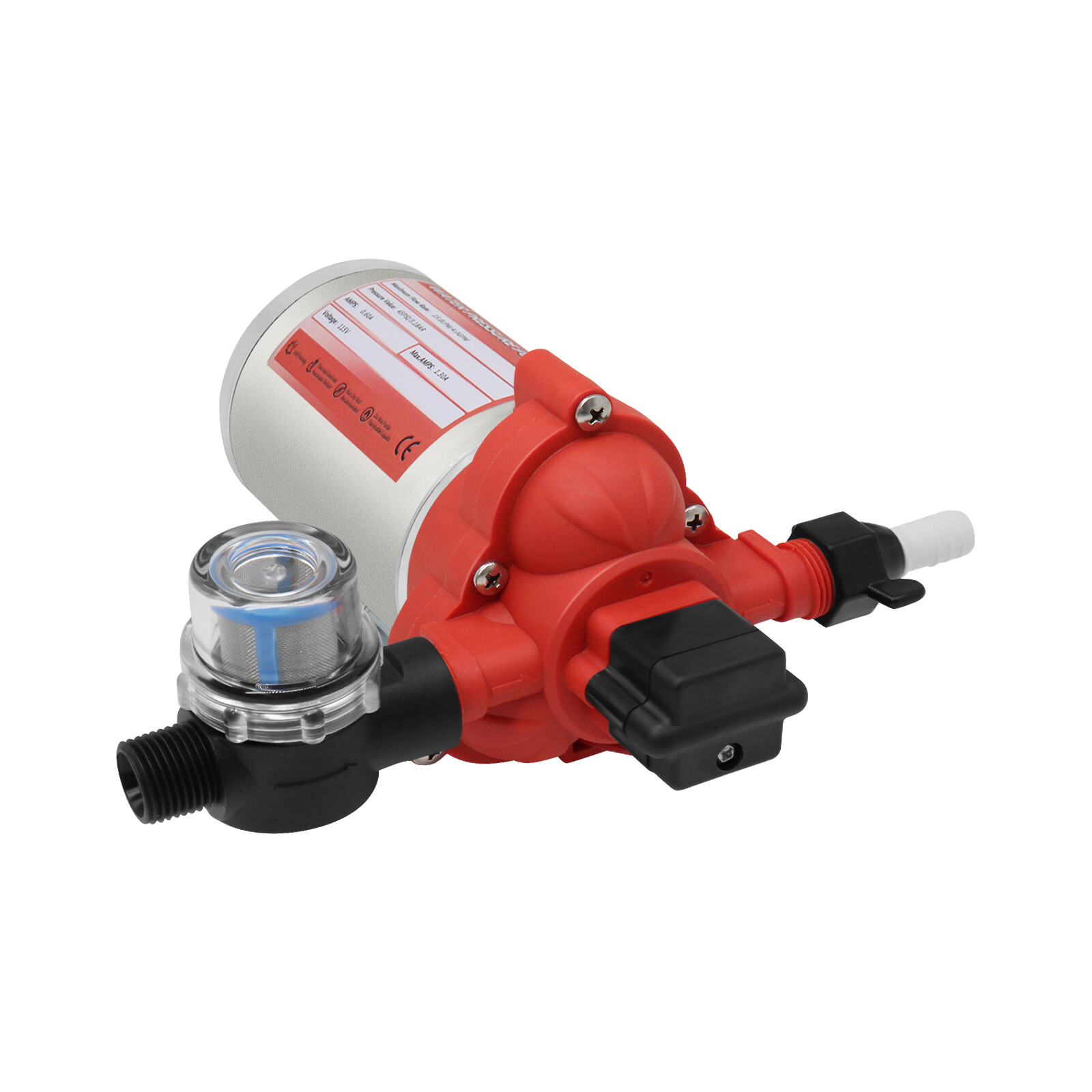 For RV Marine Kitchen 115V Water Diaphragm Pump 45 PSI 4 GPM Self-Priming Pump