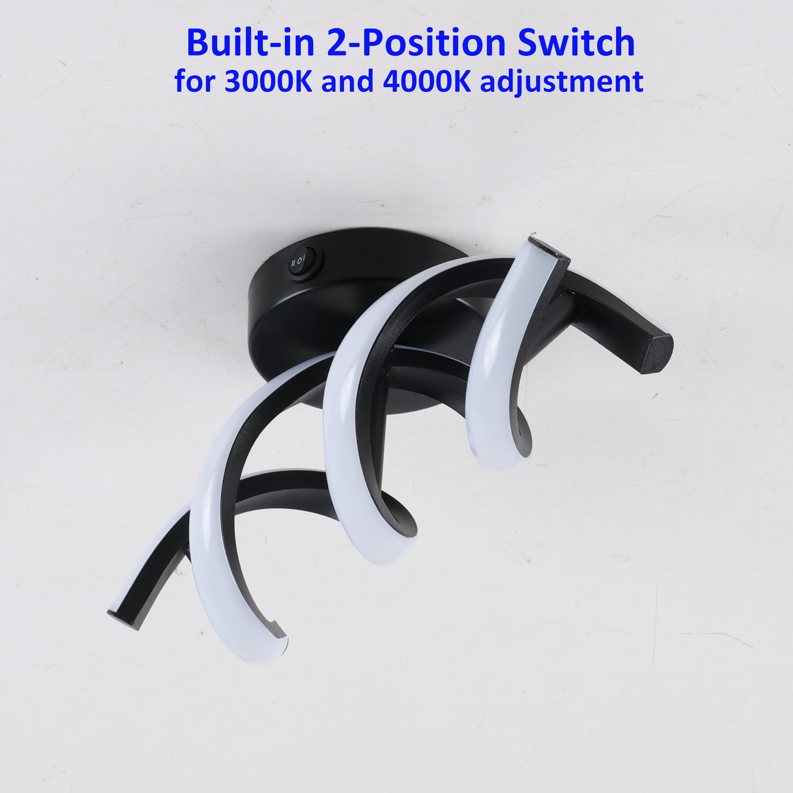 12V LED RV Ceiling Light Fixture Switch Wall Reading Lamp 4W 3000K/4000K