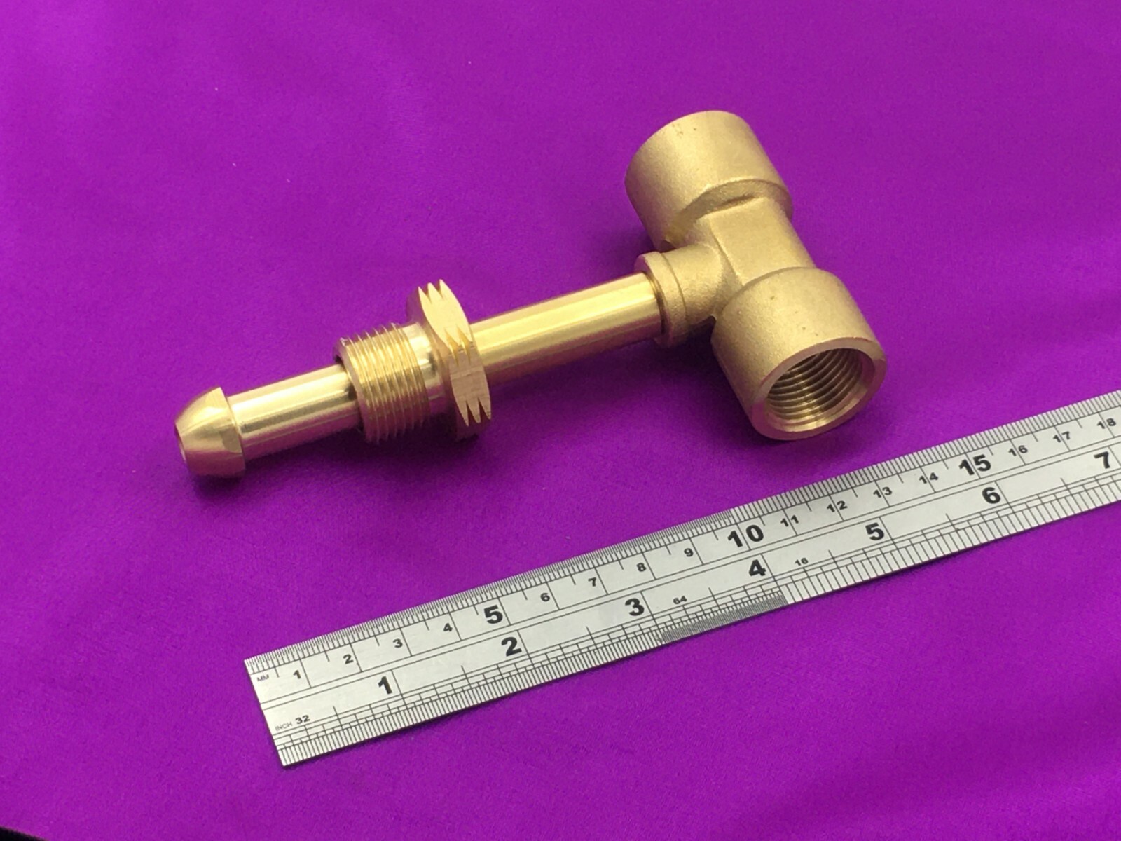 LPG Propane Gas 3 Way Tee Pol Male Extended To 2 X Pol Female TEE Splitter