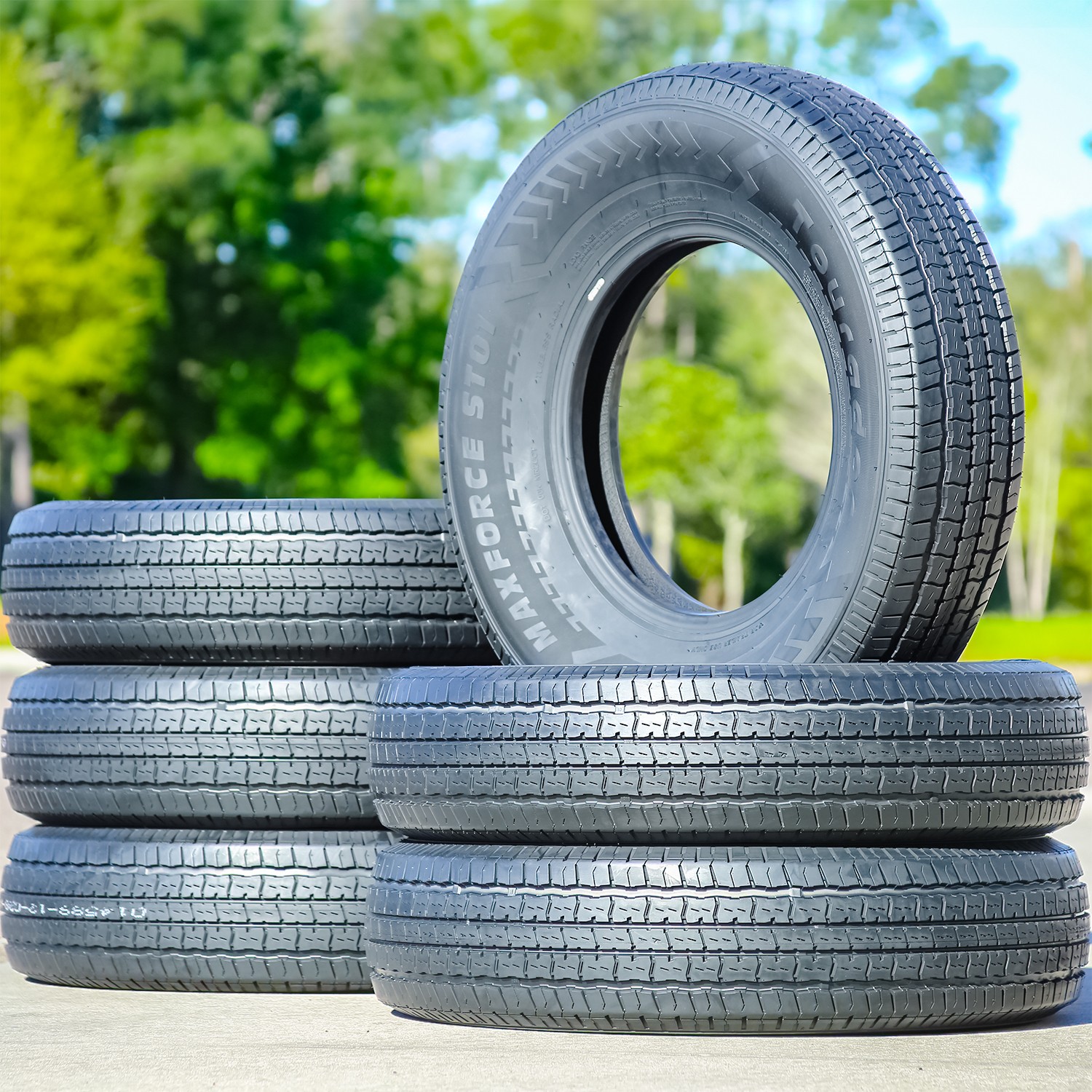 2 Tires ST 235/80R16 126/122N F 12 Ply Tourador MaxForce ST01 Semi-Steel Trailer