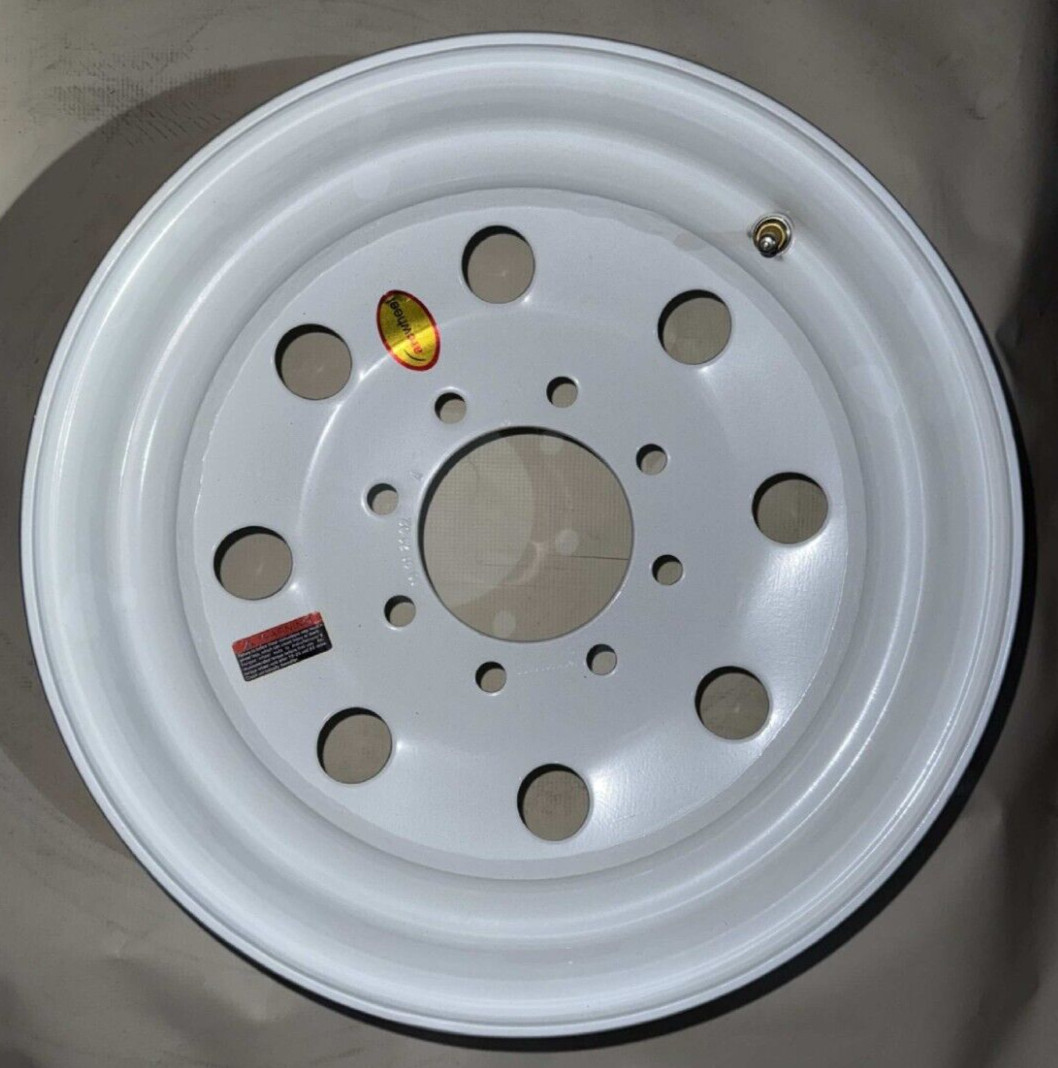 17.5×6.75 Trailer Wheel 8×6.5 Bolt Pattern White Modular Trailer Rim 5956 LCC