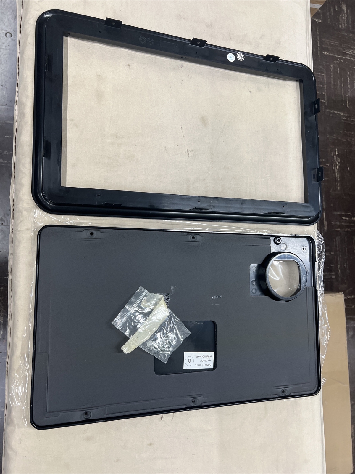ATWOOD DOMETIC LARGE FURNACE DOOR ASSEMBLY 30942 RV BLACK