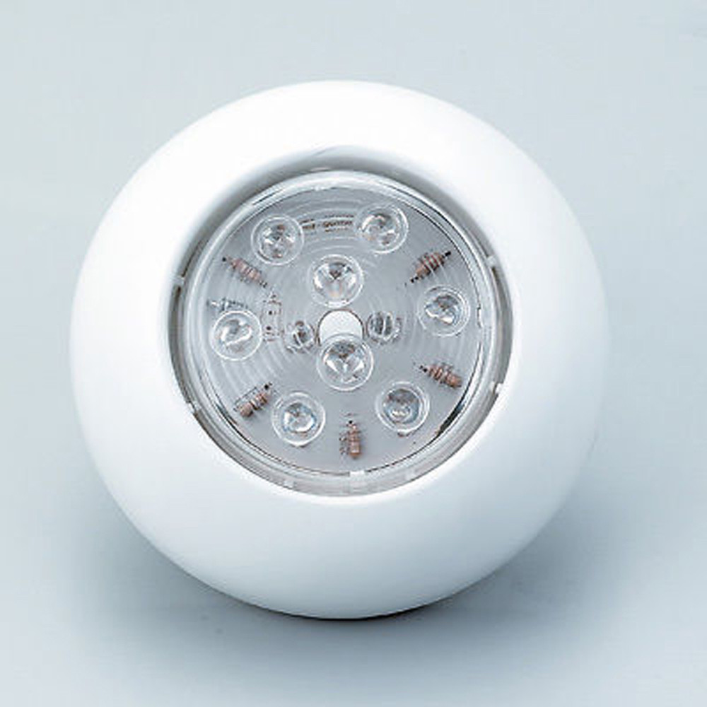 # RV & TRUCKS LED ROUND CEILING LENS PUSH ON/OFF LIGHT SURFACE MOUNT