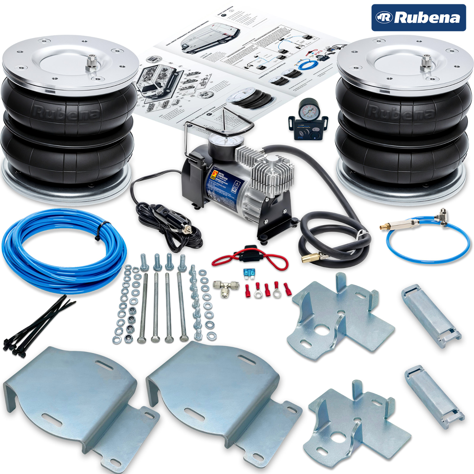 Air Suspension Kit with Compressor for Ford Transit 2014-2024 FWD – Load 4000kg