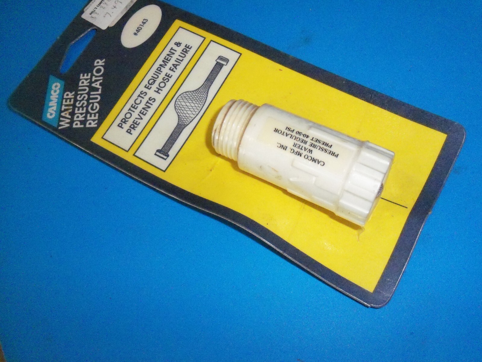 NEW Camco 40143 40-50PSI Plastic In-Line Water Pressure Regulator VC1
