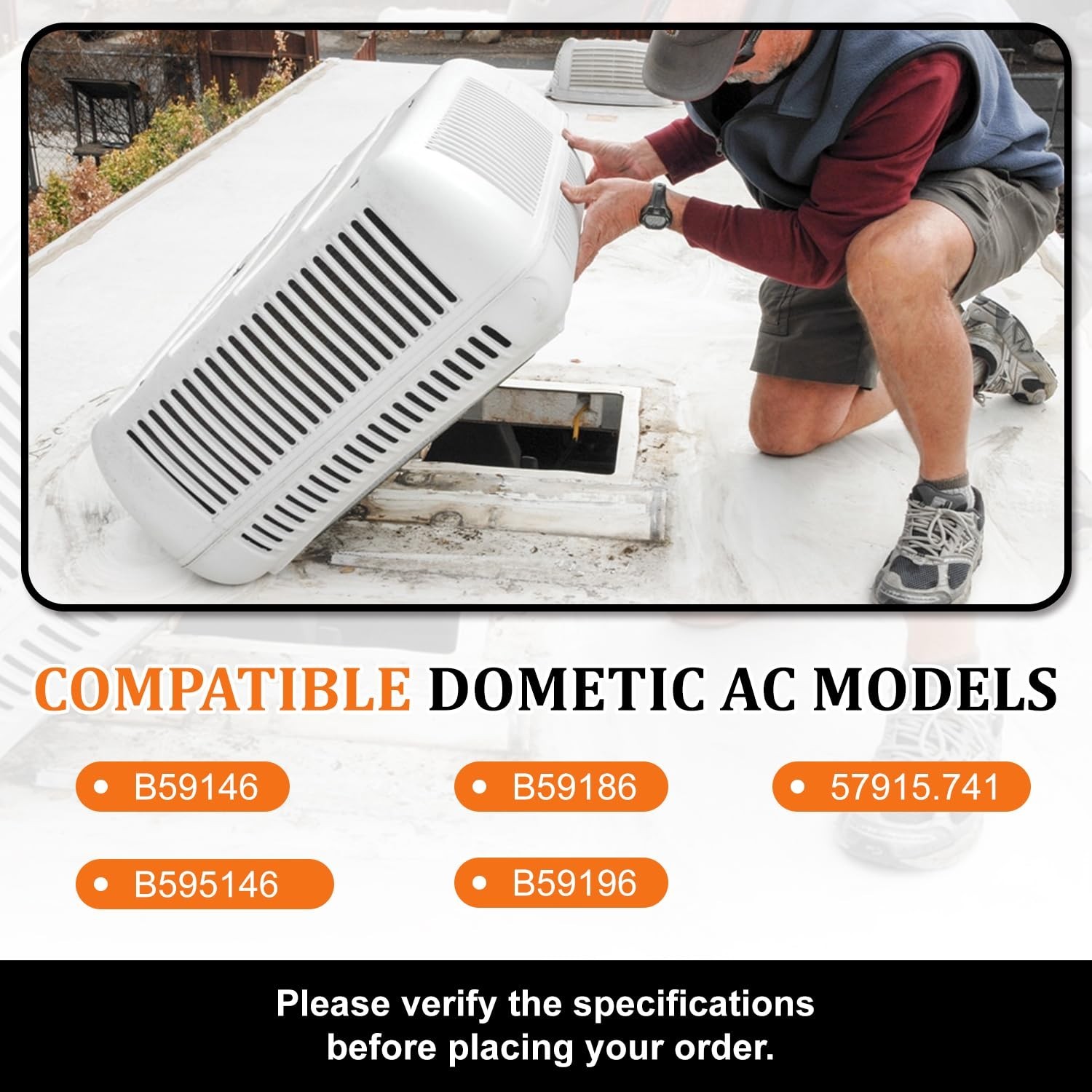 Fits for Dometic 3312195.000 Air Conditioner RV AC Motor Capacitor 60/5 MFD, …