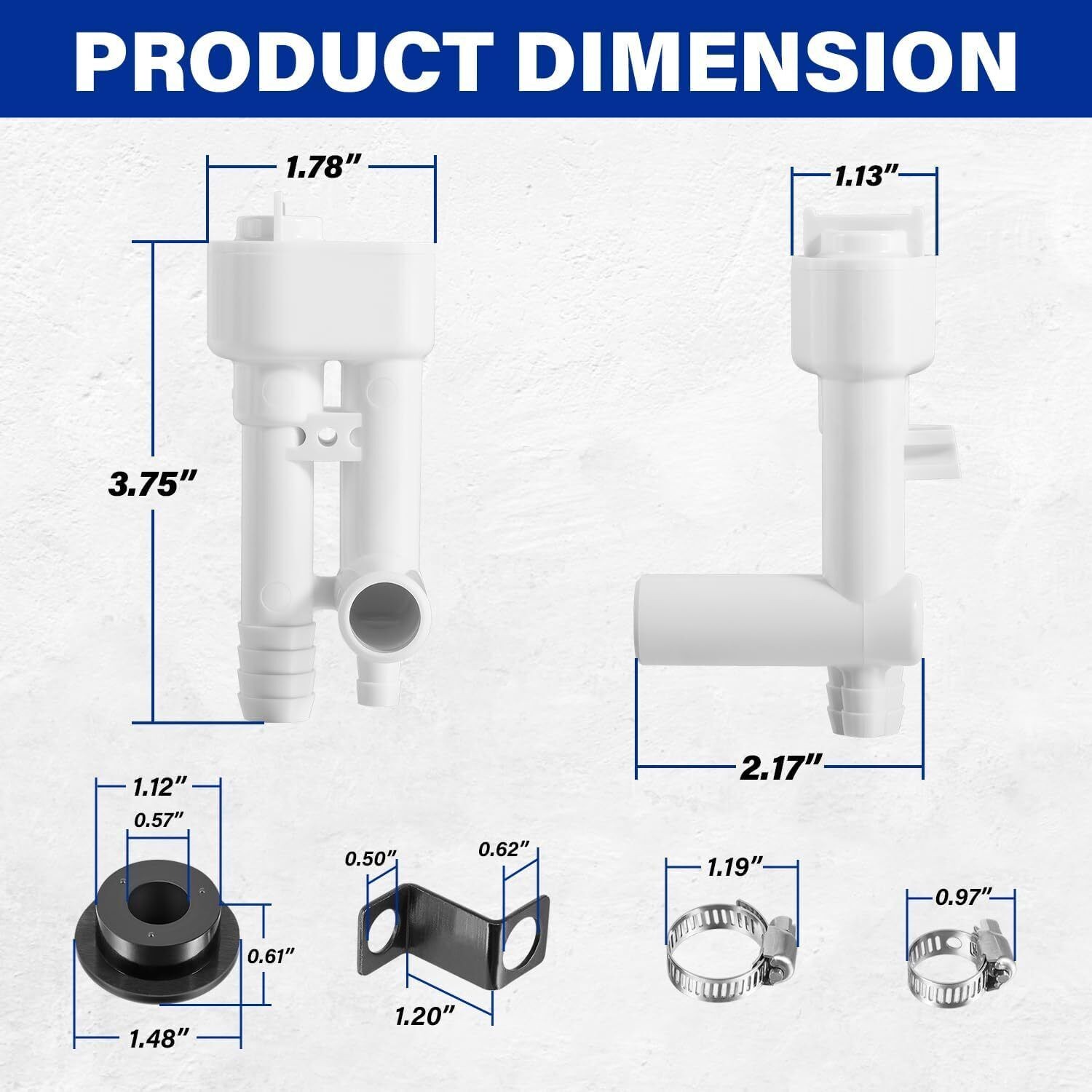 385230335 Vacuum Breaker Hand Spray Kit Fits Dometic RV Toilet 100 500H