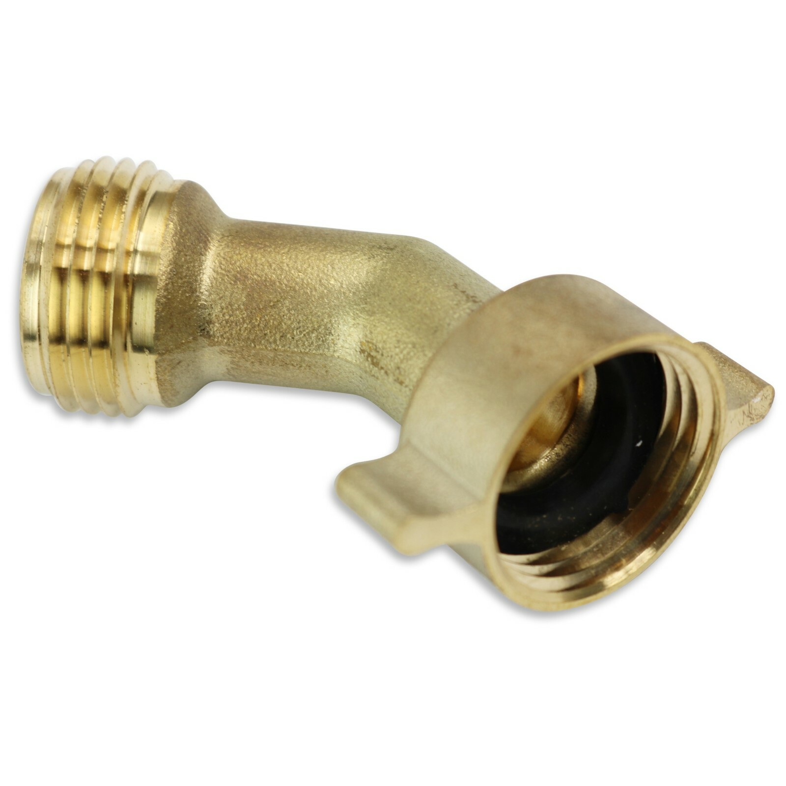 Leisure Coachworks 45 Degree Hose Elbow RV Water Intake Fitting Solid Brass 3/4″