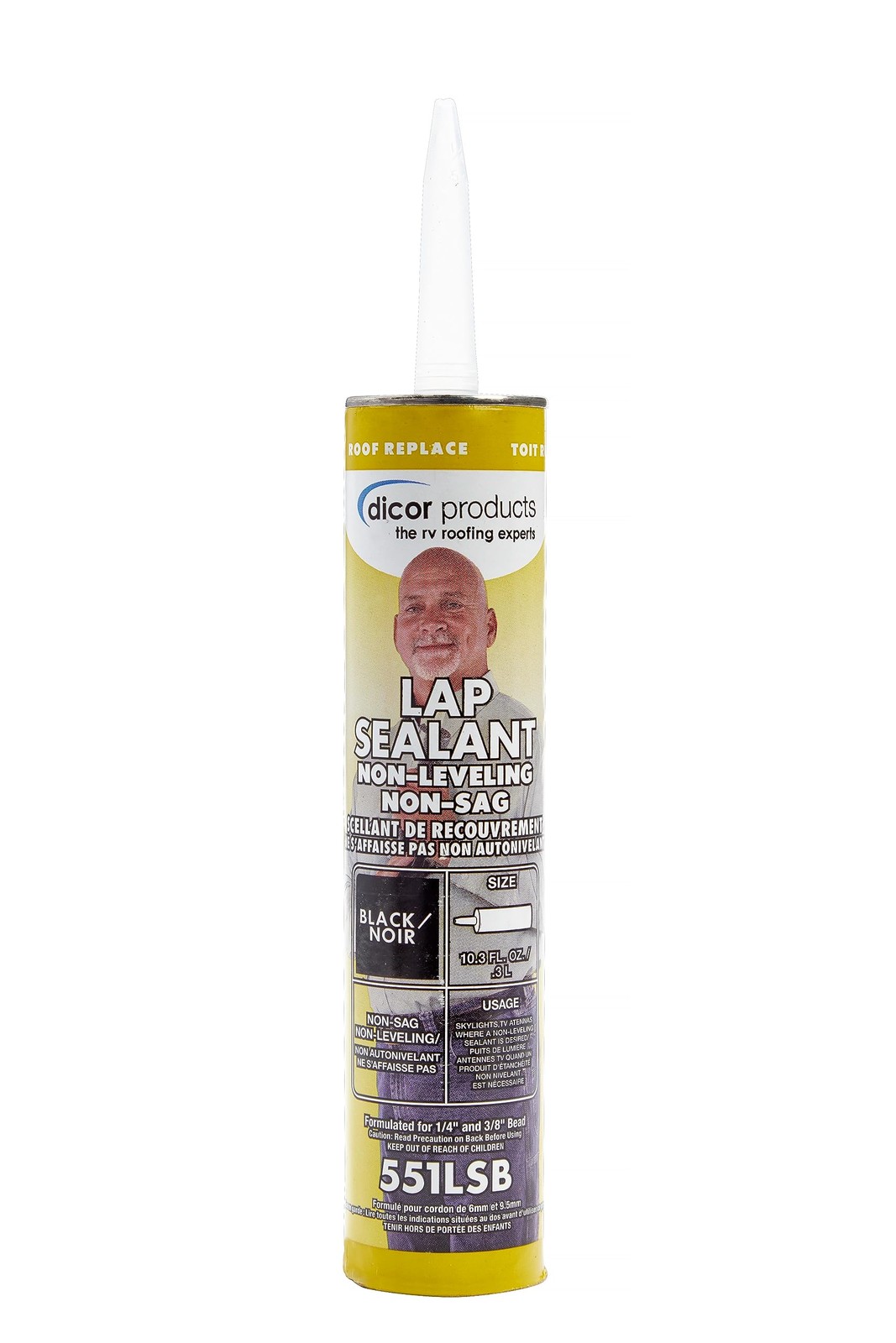 551lsb-1 Haps-free Non-leveling Lap Sealant – 10.3 Oz, Black, Secure, Ideal For