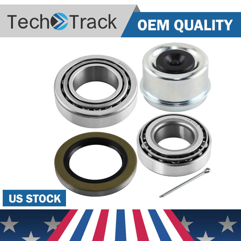 (1 Kits) 5200-6k lb Trailer Wheel Bearing Kit 25580/25520 & 15123/15245 w/ Seals