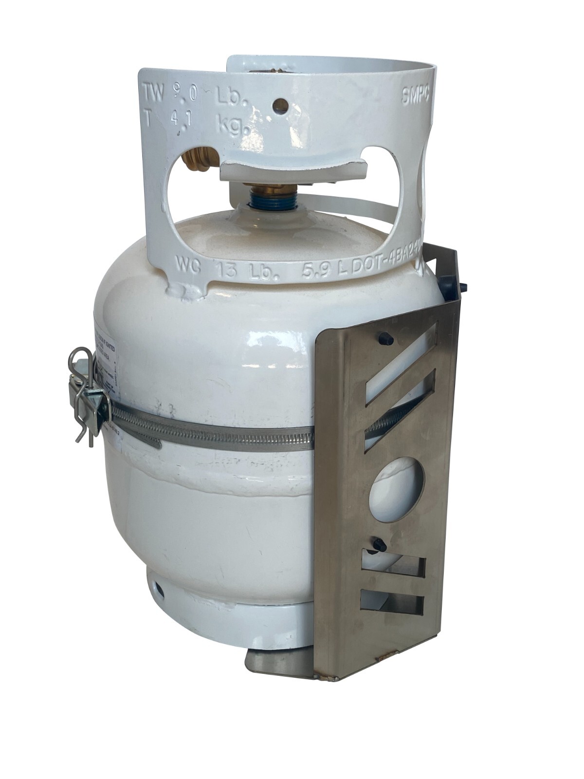 5 lb Propane Tank Mount Stainless Steel Bracket