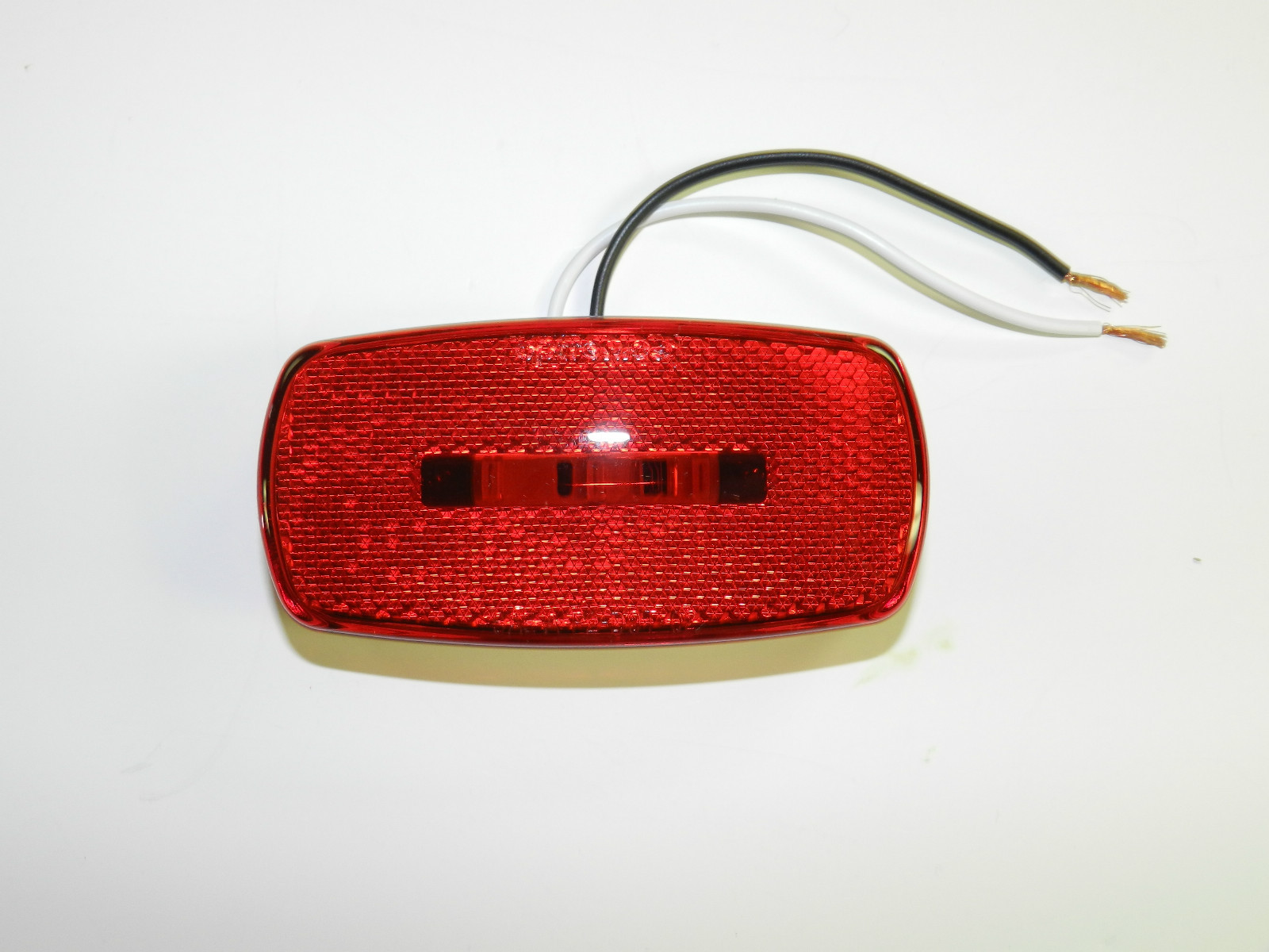 (1) RED Camper Trailer RV Light 3 LED 2 x 4 surface mount Clearance Black base